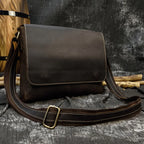 Newsbirds Vintage Herren Leder-Aktentasche – Crazy Horse Laptop Messenger Bag para oficina y oficina 