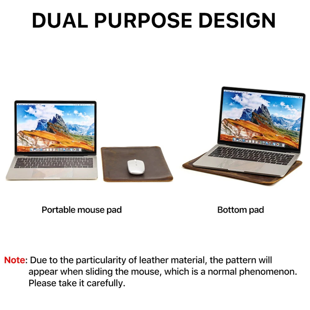 CONTACTS FAMILY Housse en cuir véritable pour ordinateur portable – Housse de protection pour MacBook Pro/Air 13, 14, 16 pouces, HP, Dell, XPS, unisexe