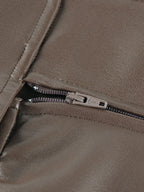 Nerazzurri Damen PU Leder Midirock – Hochtaillierter Bleistiftrock mit Seitenschlitz & Reißverschluss, eleganter Kunstleder Rock für Büro & Alltag