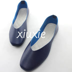 BeckyWalk Damen Flats – Candy Color PU-Leder Ballerinas, spitze Zehen, Slip-On Loafers, Retro Damen-Schuhe, große Größen 35-43