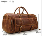 LUUFAN Bolsos de cuero para hombre con bolso de cuero vintage – Bolso de lona Vintage Crazy Horse grande con bolso de mano, bolso de negocios y de fin de semana 