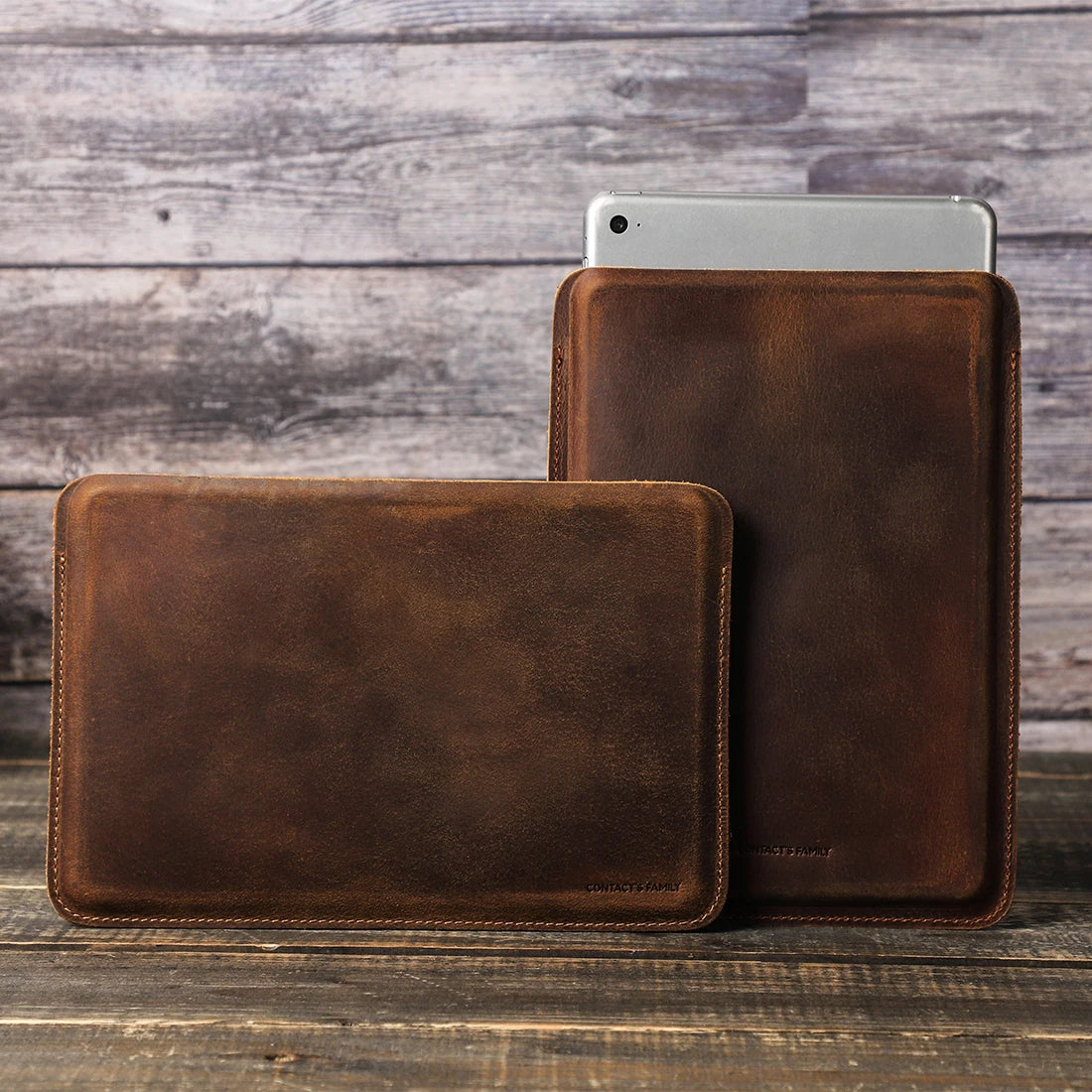 Echtes Leder Sleeve für iPad Pro 11, iPad Pro 12.9 & iPad Air – Premium Tablet Tasche im Vintage-Design