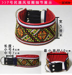 Hunde-Halsband aus Schaffell &amp; Leder – Ethnisches Design für kleine, mittlere &amp; große Hunde (auch Windhunde) 