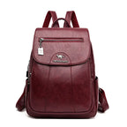 KMFFLY Damen Rucksack aus echtem Schafleder – Vintage Leder-Rucksack in 5 Farben, weich & elegant für Schule, Reise & Alltag