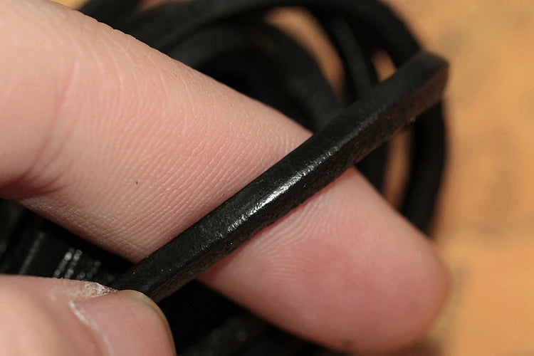 5 Meter Natur Lederkordel 3 mm – Quadratisches Rindslederband aus echtem Leder für Schmuck, Taschen & DIY Lederarbeiten