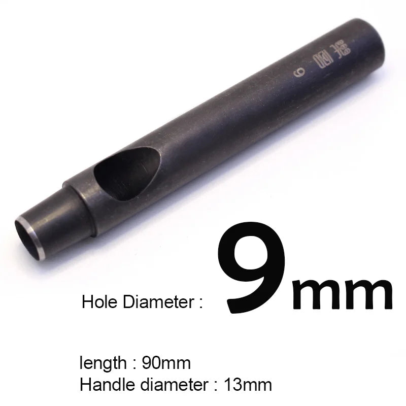 Professionelles Leder Lochstanzer Set 1–12 mm – Hochwertiges Rundloch-Punzierwerkzeug aus Carbonstahl für Gürtel, Wallets & Lederarbeiten