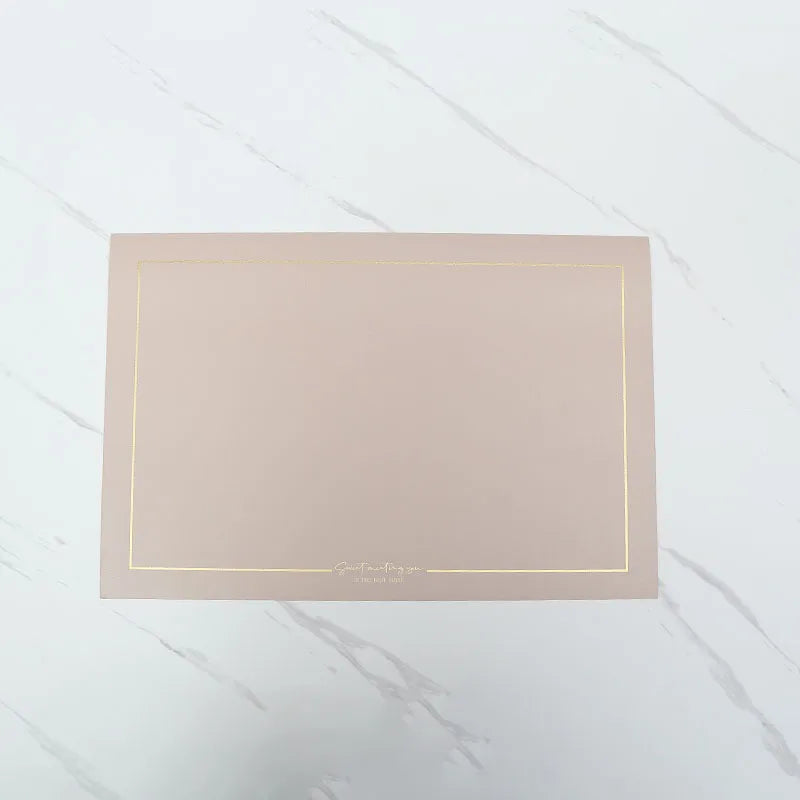 Ensembles de vaisselle en cuir rechteckige – Fête de l'huile et de l'eau, plats isolés au style européen pour cuisine et cuisine