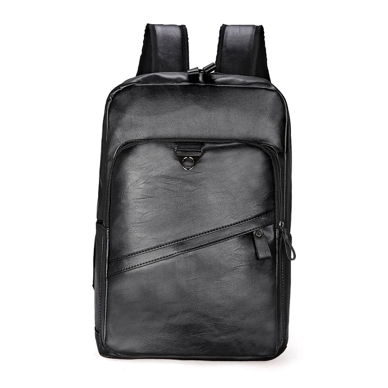 Herren Rucksack aus PU-Leder – Großer Laptop-Rucksack für Schule, Freizeit & Teenager, Hochwertiger Casual Backpack