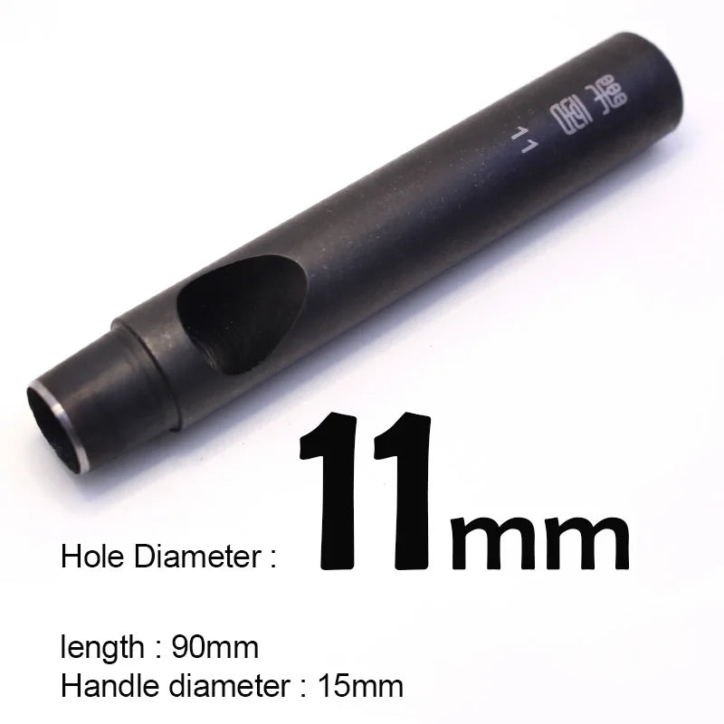 Professionelles Leder Lochstanzer Set 1–12 mm – Hochwertiges Rundloch-Punzierwerkzeug aus Carbonstahl für Gürtel, Wallets & Lederarbeiten