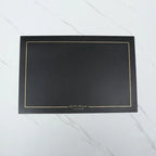 Ensembles de vaisselle en cuir rechteckige – Fête de l'huile et de l'eau, plats isolés au style européen pour cuisine et cuisine