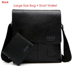 JEEP BULUO Herren PU-Leder Messenger Bag 2er-Set – Business & Casual Crossbody Schultertaschen für Männer