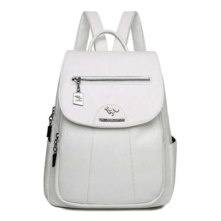 KMFFLY Damen Rucksack aus echtem Schafleder – Vintage Leder-Rucksack in 5 Farben, weich & elegant für Schule, Reise & Alltag