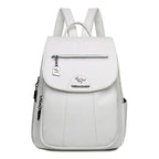 KMFFLY Damen Rucksack aus echtem Schafleder – Vintage Leder-Rucksack in 5 Farben, weich & elegant für Schule, Reise & Alltag