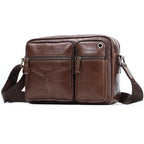 LACHIOUR Herren Leder-Umhängetasche – Echtes Leder, Casual Messenger Bag, Business & Crossbody Handbag