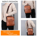 JEEP BULUO Herren Leder Messenger Bag – Große Kapazität, Multifunktionale Umhängetasche aus Echtleder für Business & Freizeit