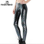 Leggings para mujer con escamas de pez sirena, leggings de fitness sexys y elegantes con diseño acolchado y medias elásticas de entrenamiento 