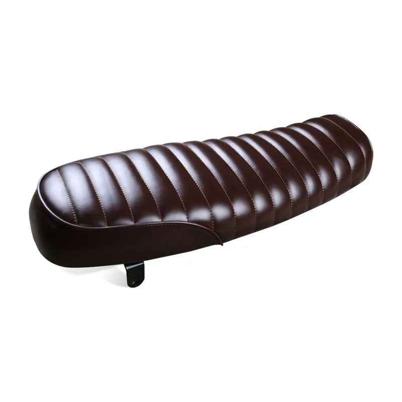 64 cm Cafe Racer Motorradsitz aus Lederoptik – Retro Vintage Flach-Sitzbank, wasserdicht & handgenäht