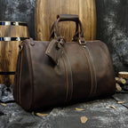 Newsbirds 60 cm Vintage Leder Reisetasche für Herren – Große Weekender Bag aus echtem Rindsleder für 3-Tage-Businessreisen