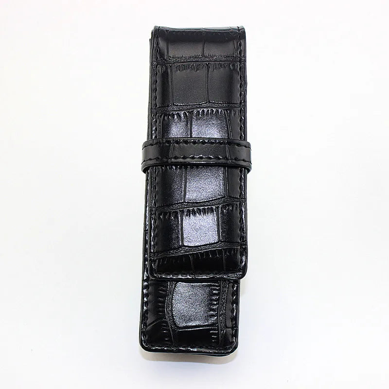 Hochwertiges Leder Federmäppchen für 2 Stifte – Elegante Stiftetasche / Stifthalter aus Leder