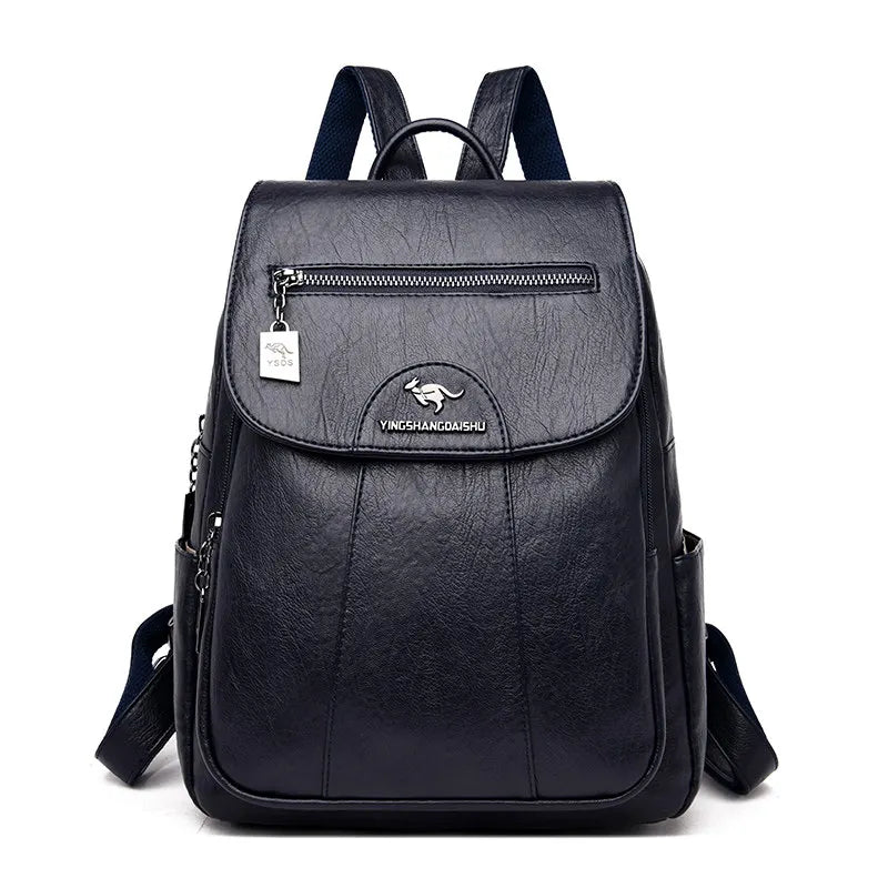 KMFFLY Damen Rucksack aus echtem Schafleder – Vintage Leder-Rucksack in 5 Farben, weich & elegant für Schule, Reise & Alltag