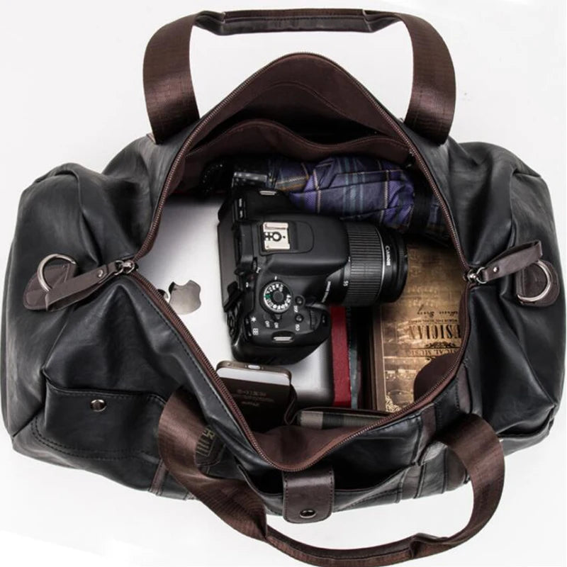 baldauren PU-Leder Sporttasche – Fitness, Gym & Reisetasche für Damen und Herren mit großem Fassungsvermögen