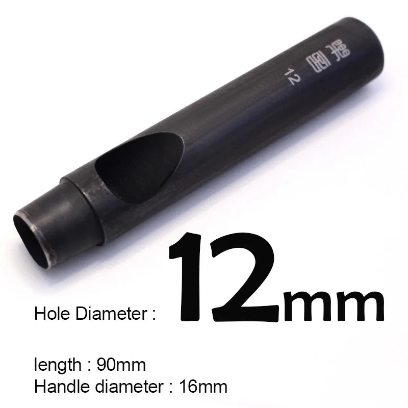 Professionelles Leder Lochstanzer Set 1–12 mm – Hochwertiges Rundloch-Punzierwerkzeug aus Carbonstahl für Gürtel, Wallets & Lederarbeiten