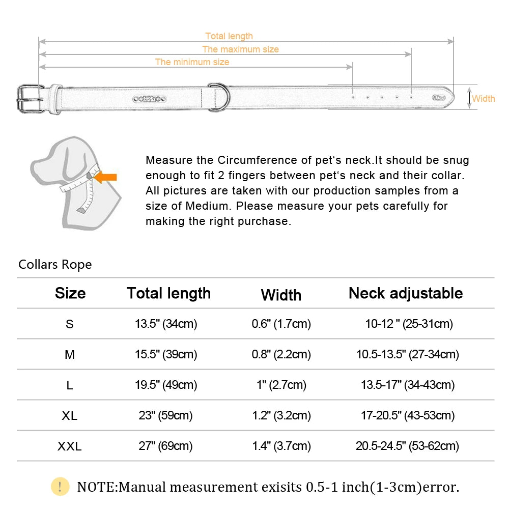 Personalisiertes Luxus Hunde-Halsband aus Leder mit Namensgravur – Gepolstertes Designer-Halsband für kleine, mittlere & große Hunde