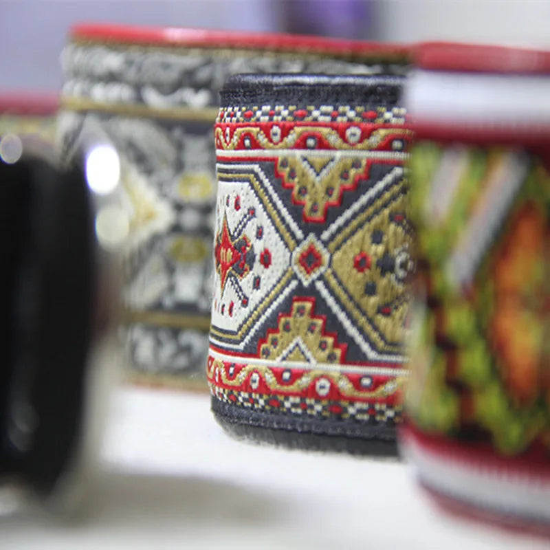 Hunde-Halsband aus Schaffell & Leder – Ethnisches Design für kleine, mittlere & große Hunde (auch Windhunde)