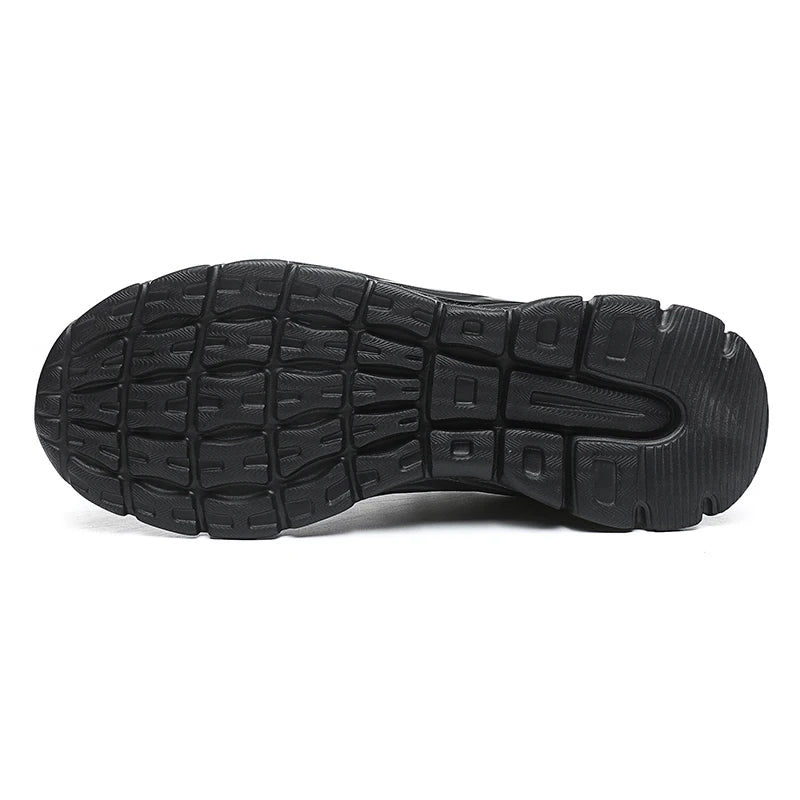 JKPUDUN Herren Laufschuhe – Leder Sneaker, atmungsaktiv, rutschfest, wasserdicht, Verschleißfest für Sport, Walking &amp; Alltag 