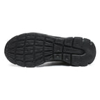 JKPUDUN Herren Laufschuhe – Leder Sneaker, atmungsaktiv, rutschfest, wasserdicht, Verschleißfest für Sport, Walking &amp; Alltag 