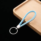 Geflochtener PU-Leder Schlüsselanhänger - Llavero de cuerda tejida más moderno como bolso y colgador de automóviles, llavero de cuero DIY para mujeres y hombres 