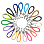 Geflochtener PU-Leder Schlüsselanhänger - Llavero de cuerda tejida más moderno como bolso y colgador de automóviles, llavero de cuero DIY para mujeres y hombres 