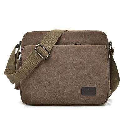 Multifunktionale Herren Canvas Messenger Bag – Vintage Crossbody, Reise- und Business-Tasche, Luxus Flap Briefcase