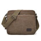 Multifunktionale Herren Canvas Messenger Bag – Vintage Crossbody, Reise- und Business-Tasche, Luxus Flap Briefcase