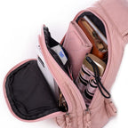 LANYIBAIGE Damen Leder-Rucksack – Kleiner Fashion Rucksack mit Stickerei, weich & leicht für Schule, Alltag & Reisen