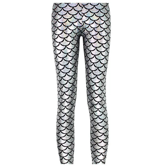 Leggings para mujer con escamas de pez sirena, leggings de fitness sexys y elegantes con diseño acolchado y medias elásticas de entrenamiento 
