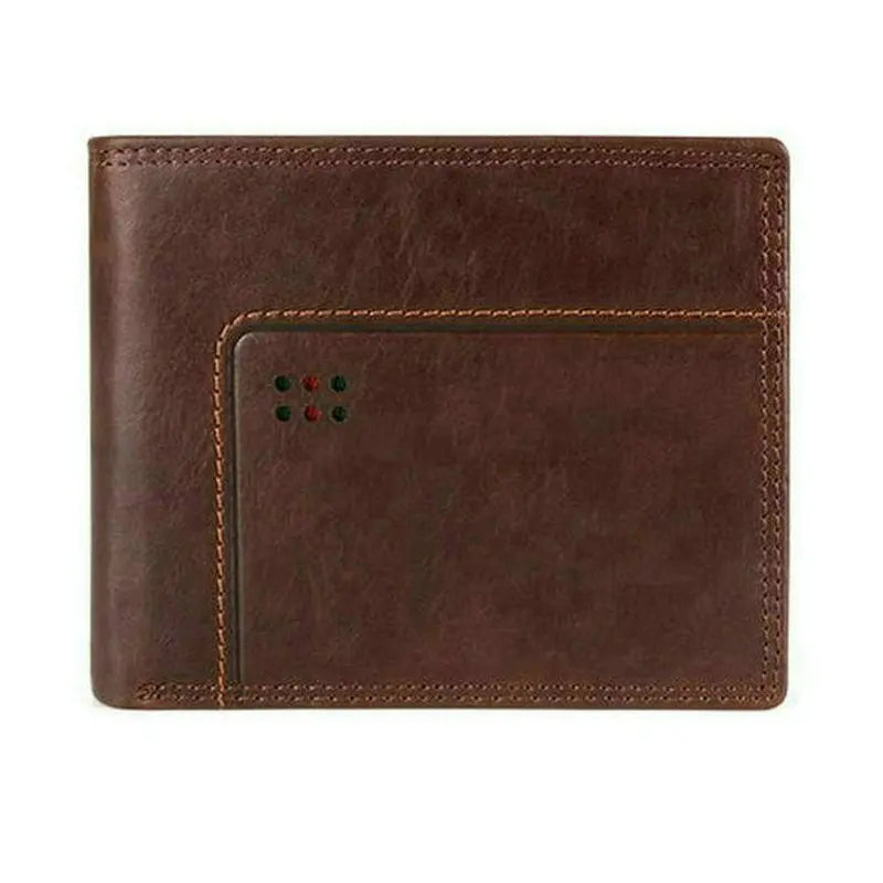 GENODERN Herren Leder Geldbörse – Vintage Kurzportemonnaie aus echtem Rindsleder mit Münzfach, RFID-Schutz und Kartenfächern