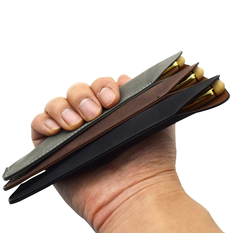 Weiches PU Leder Stifteetui für einen Stift – Schlankes Einzel-Pen-Case als stilvolles Geschenk für Schule &amp; Büro 