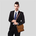JEEP BULUO Herren PU-Leder Messenger Bag 2er-Set – Business & Casual Crossbody Schultertaschen für Männer