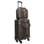 GraspDream PU Rolling Luggage Set – 16/20/24 Zoll Trolley Koffer mit Handtasche für Männer & Frauen