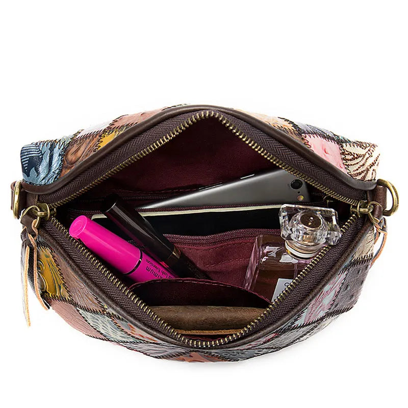 LACHIOUR Damen Bohemia Bauchtasche – Echtes Rindsleder Fanny Pack & Crossbody Bag, Stilvolle Bohemian Hüfttasche