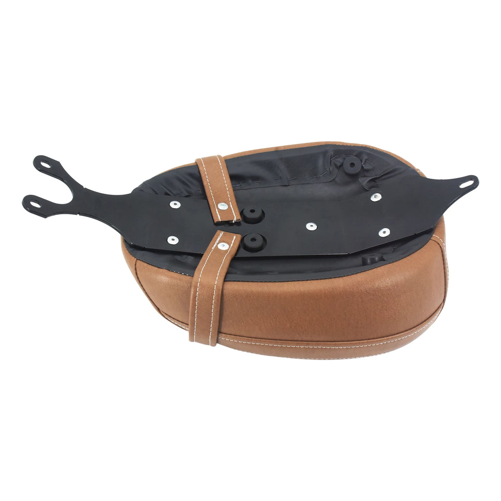 Motorrad Soziussitz aus Leder – Schwarzer/Brauner Beifahrersitz für Indian Scout & Scout Sixty (2015–2020)