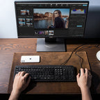 CONTACTO FAMILIA Mauspad &amp; Schreibtischunterlage aus 100 % Nubukleder – Edle Leder Desk Mat für Büro, Laptop &amp; Gaming