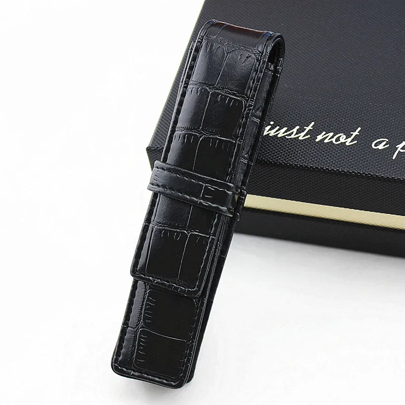 Handgefertigtes Vintage PU Leder Stifteetui – Retro Pen Case für Füllfederhalter, Reisen & Journaling | Stilvolles Schreibaccessoire