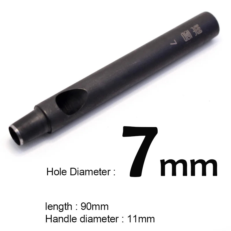Professionelles Leder Lochstanzer Set 1–12 mm – Hochwertiges Rundloch-Punzierwerkzeug aus Carbonstahl für Gürtel, Wallets & Lederarbeiten
