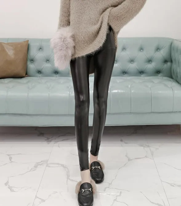 AIDAYOU Leggings de invierno para mujer: leggings de cintura alta con forro polar, muy elásticos y ajustados 