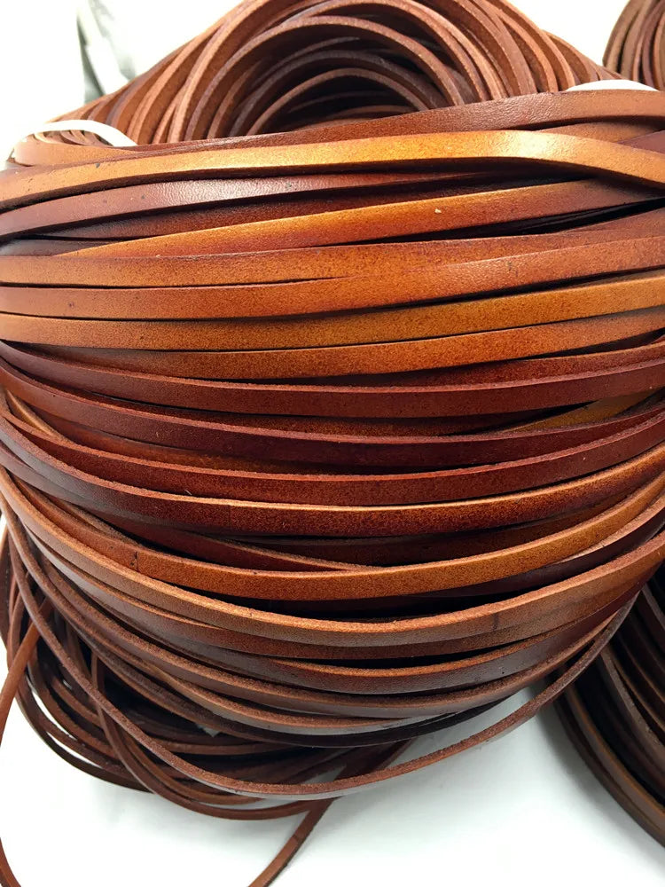 5 Meter Echtleder Kordel aus Rindsleder – Hochwertiger Lederstreifen für Schmuck, Taschen & DIY Lederarbeiten