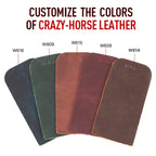 CONTACT’S FAMILY Echtleder Mauspad aus Rindsleder – Große Vintage Schreibtischunterlage mit Handballenauflage, Premium Desk Mat für PC & Laptop