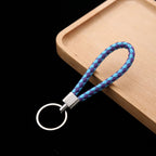 Geflochtener PU-Leder Schlüsselanhänger - Llavero de cuerda tejida más moderno como bolso y colgador de automóviles, llavero de cuero DIY para mujeres y hombres 