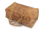 FANCODI Bolsa de viaje de cuero para hombre Vintage – Große Crazy Horse Duffle Bag aus echtem Rindsleder, robuste Weekender &amp; Overnight Tasche M110